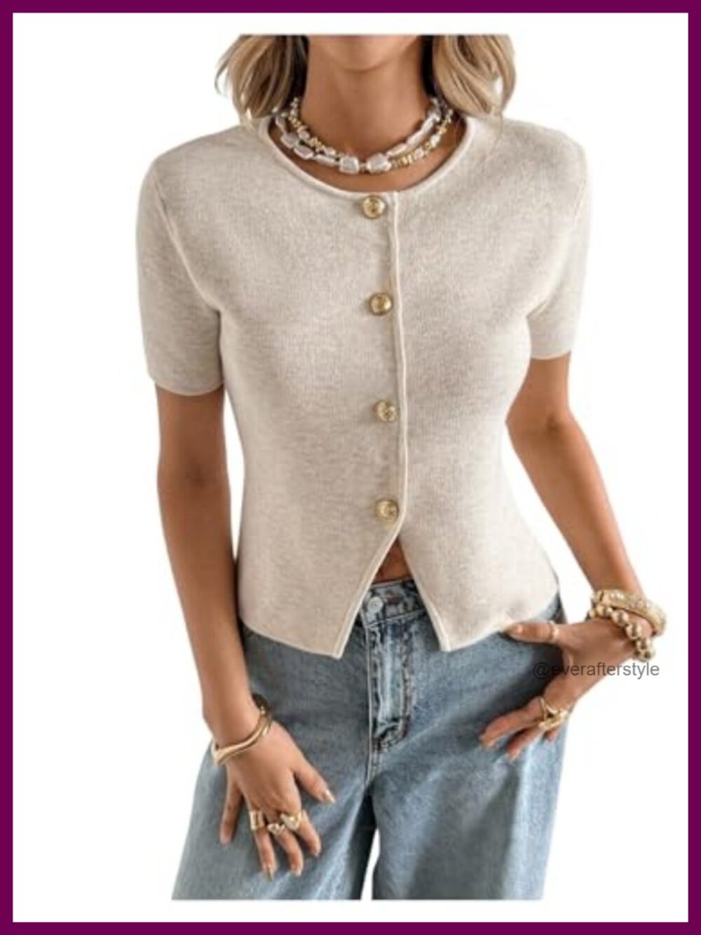 Short Sleeve Cropped Cardigan Sweater Women Button Down Knit